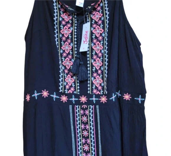 Girls Justice Boho Tank Dress Sz 14 Plus NWT - Picture 2 of 5